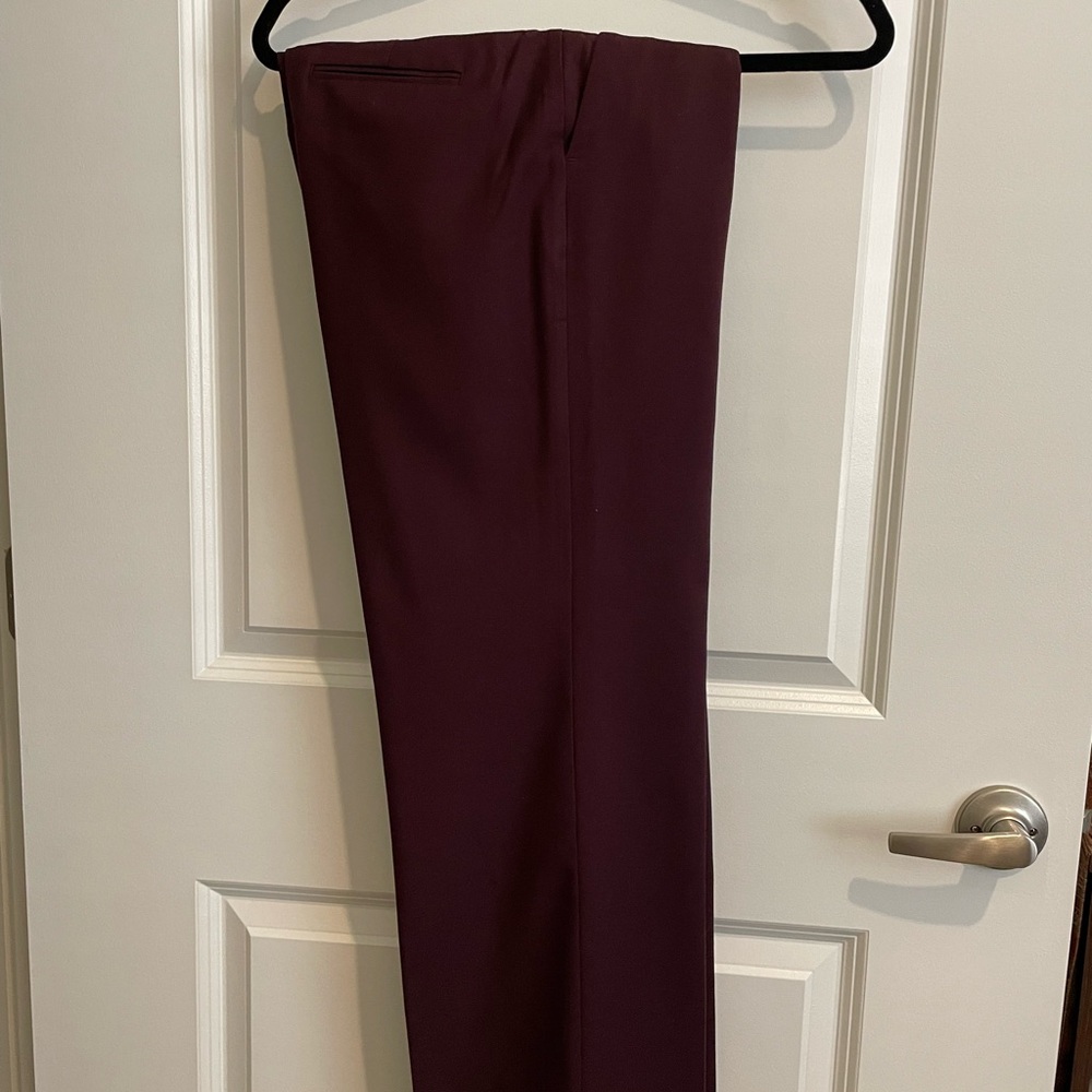Ann Taylor Petite Perfect Wide-leg Pant In Wool Blend Stretch - Midnight Fig